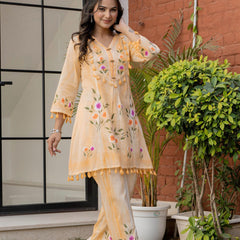 Woman Pakisthani Tie Dye with Hand Painted Cord Set