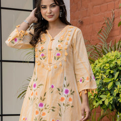 Woman Pakisthani Tie Dye with Hand Painted Cord Set