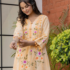 Woman Pakisthani Tie Dye with Hand Painted Cord Set