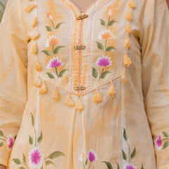 Woman Pakisthani Tie Dye with Hand Painted Cord Set