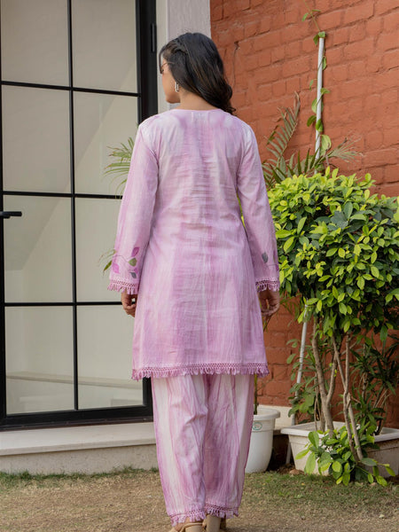 Woman Pakisthani Tie Dye with Hand Painted Cord Set