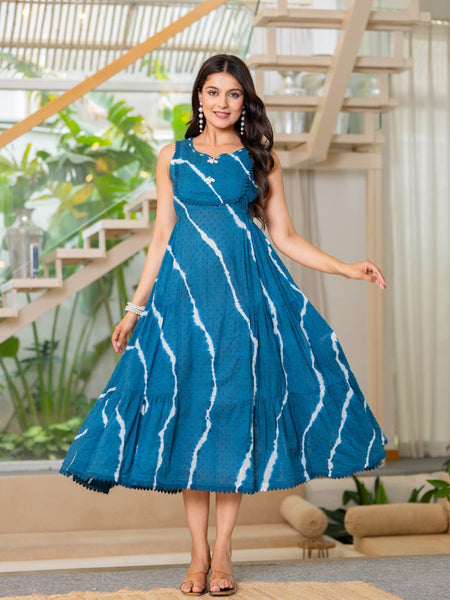 Mulcotton with Gathers Straps Dress