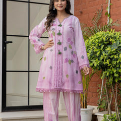 Woman Pakisthani Tie Dye with Hand Painted Cord Set