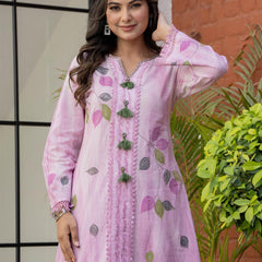 Woman Pakisthani Tie Dye with Hand Painted Cord Set