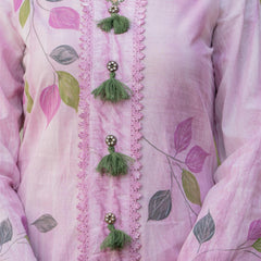 Woman Pakisthani Tie Dye with Hand Painted Cord Set