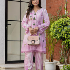 Woman Pakisthani Tie Dye with Hand Painted Cord Set