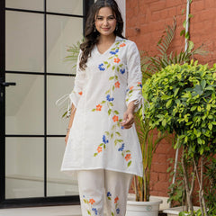 Woman A-Line Spary with Hand Painted Cord Set