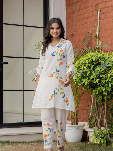 Woman A-Line Spary with Hand Painted Cord Set