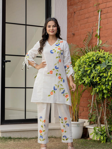 Woman A-Line Spary with Hand Painted Cord Set