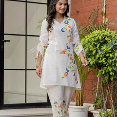 Woman A-Line Spary with Hand Painted Cord Set