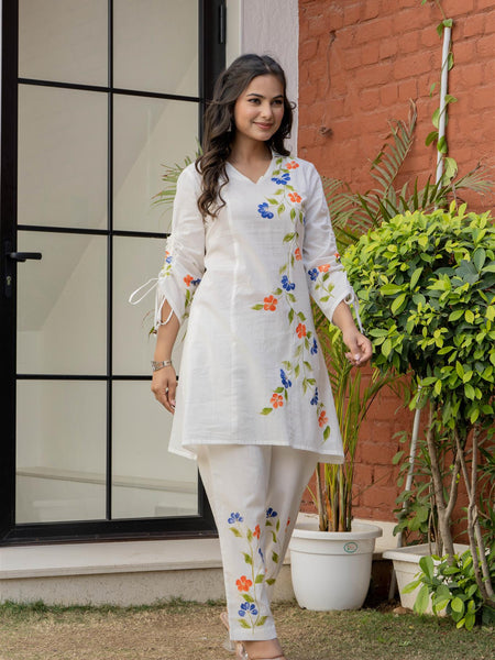Woman A-Line Spary with Hand Painted Cord Set