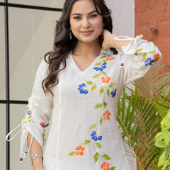 Woman A-Line Spary with Hand Painted Cord Set