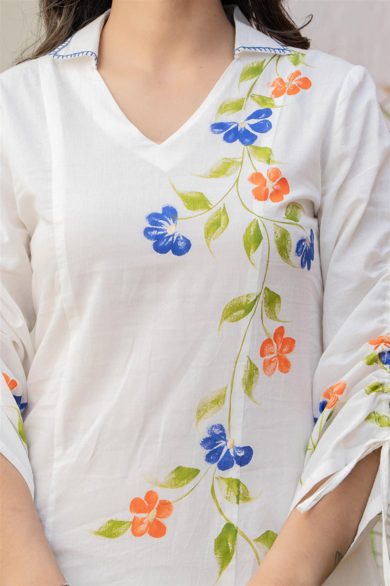 Woman A-Line Spary with Hand Painted Cord Set