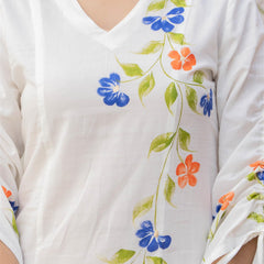 Woman A-Line Spary with Hand Painted Cord Set