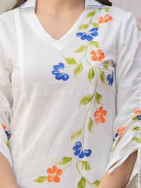 Woman A-Line Spary with Hand Painted Cord Set