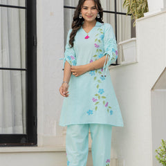 Woman Pakisthani Tie Dye with Hand Painted Cord Set