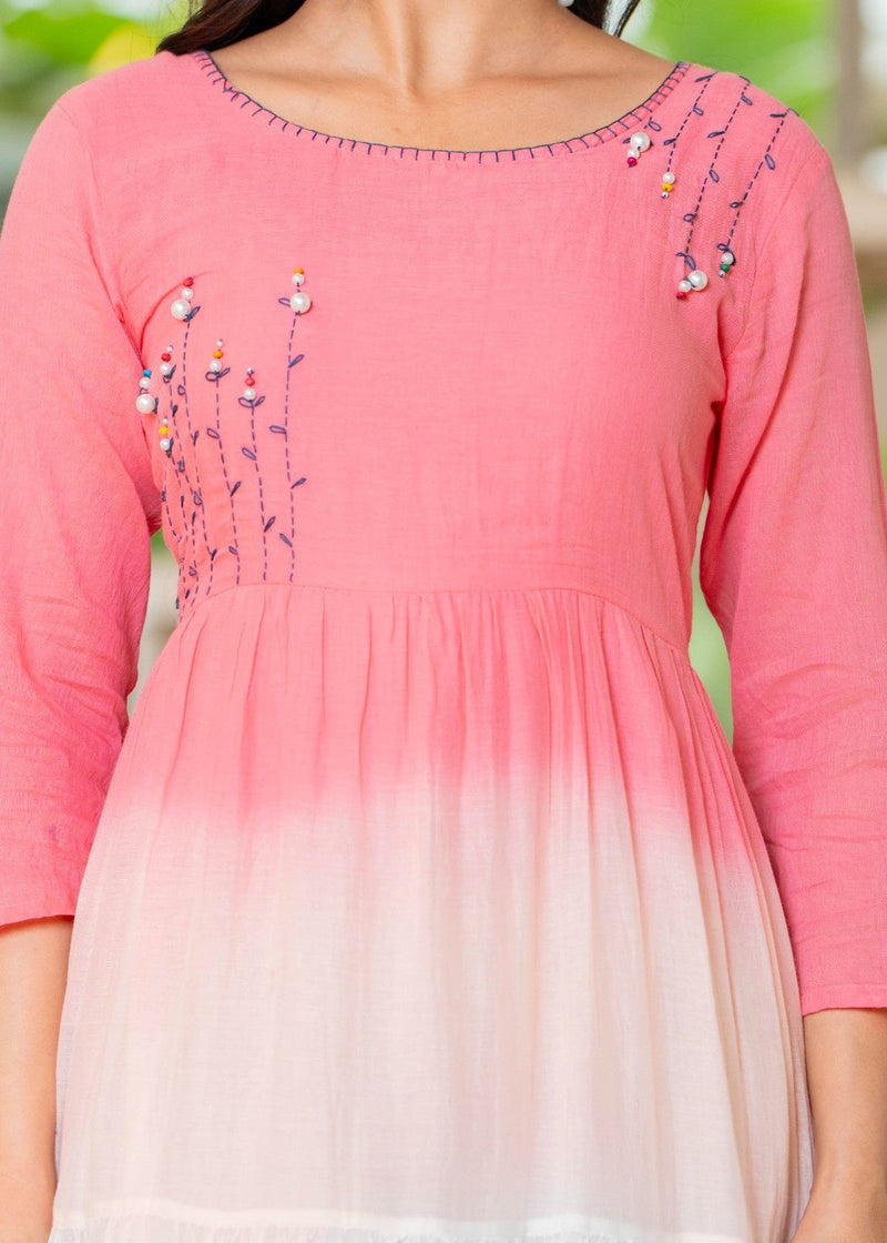 Mulcotton Tiered Ombre Maxi Dress