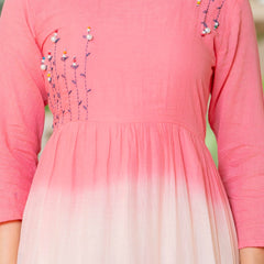 Mulcotton Tiered Ombre Maxi Dress