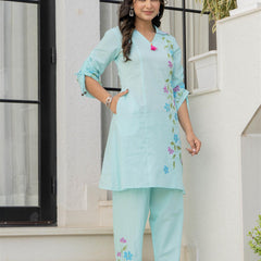 Woman Pakisthani Tie Dye with Hand Painted Cord Set