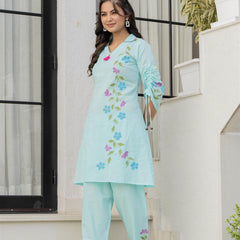 Woman Pakisthani Tie Dye with Hand Painted Cord Set