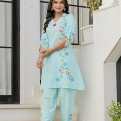 Woman Pakisthani Tie Dye with Hand Painted Cord Set