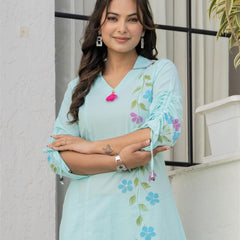 Woman Pakisthani Tie Dye with Hand Painted Cord Set