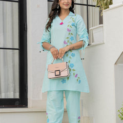 Woman Pakisthani Tie Dye with Hand Painted Cord Set