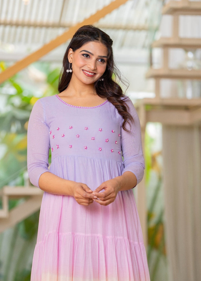 Mulcotton Tiered Ombre Maxi Dress