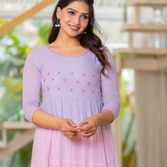 Mulcotton Tiered Ombre Maxi Dress