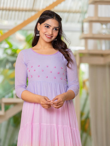 Mulcotton Tiered Ombre Maxi Dress