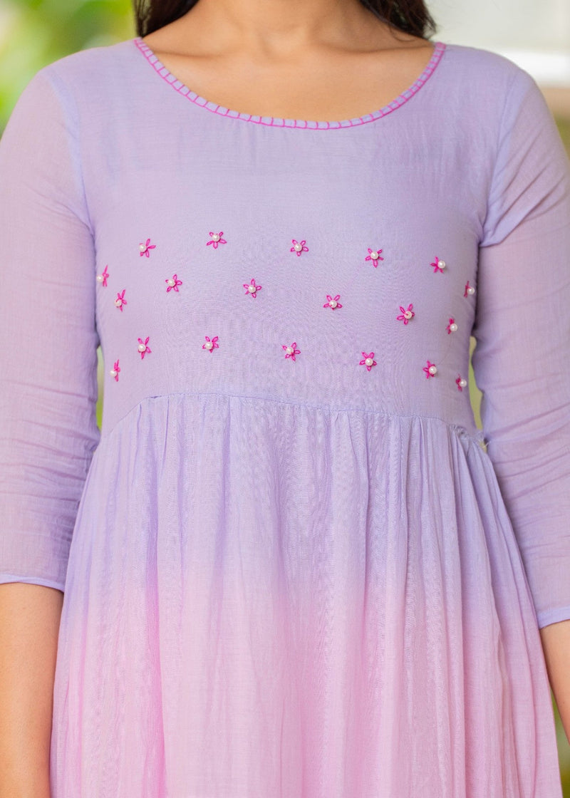 Mulcotton Tiered Ombre Maxi Dress