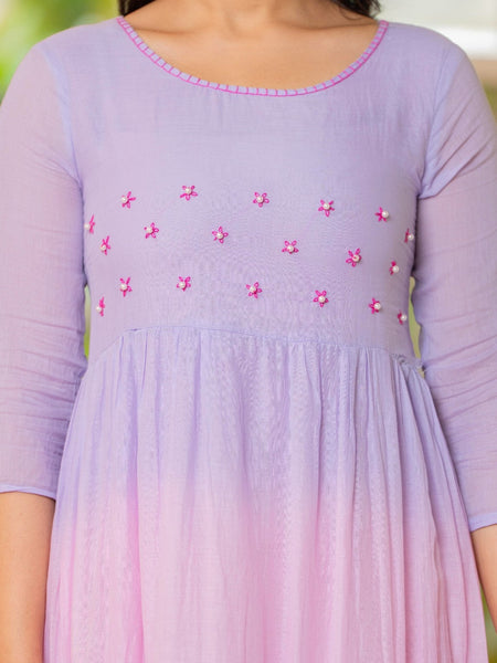 Mulcotton Tiered Ombre Maxi Dress