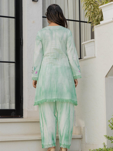 Woman A-Line Spary with Hand Painted Cord Set