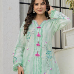 Woman A-Line Spary with Hand Painted Cord Set