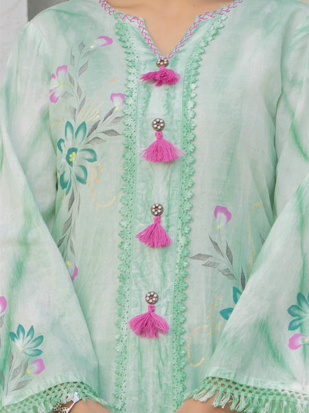 Woman A-Line Spary with Hand Painted Cord Set