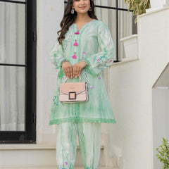 Woman A-Line Spary with Hand Painted Cord Set
