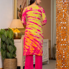 Pure Cotton Shibori Effect Kurta Pant  and  Dupatta