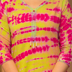 Pure Cotton Shibori Effect Kurta Pant  and  Dupatta