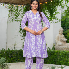 Pure Cotton Hand Printed Cord-Set