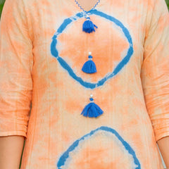 Cotton Dobby Tie and Dye Effect Kurta Pants and Dupatta