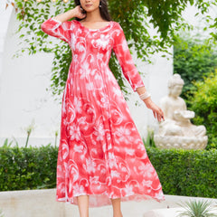 Rayon Crepe Smoking Maxi Dress