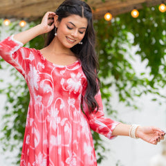 Rayon Crepe Smoking Maxi Dress