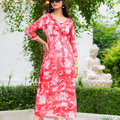 Rayon Crepe Smoking Maxi Dress