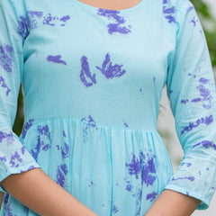 MulCotton Tie and Dye Tiered Dress