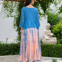 Mulcotton Tie and Dye Tiered Dress
