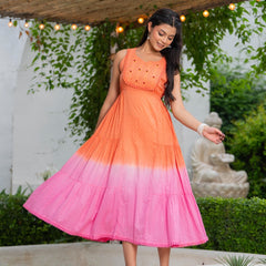 Mulcotton with Gathers Straps Dress