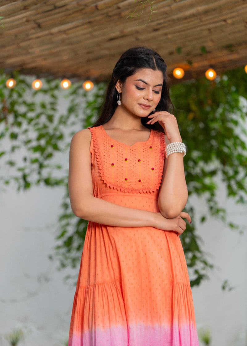 Mulcotton with Gathers Straps Dress