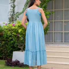 Mulcotton with Gathers Straps Dress