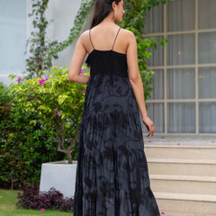 Mulcotton Hand Printed Tiered Dress