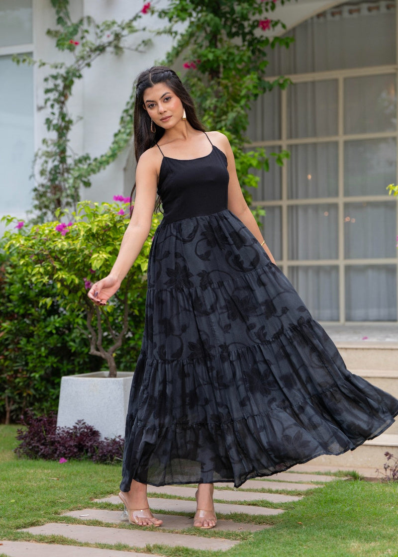 Mulcotton Hand Printed Tiered Dress